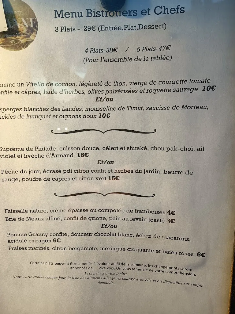 Menu_Bistrot St Anne - Maison Cornu_Vernoux-en-Vivarais_image_2