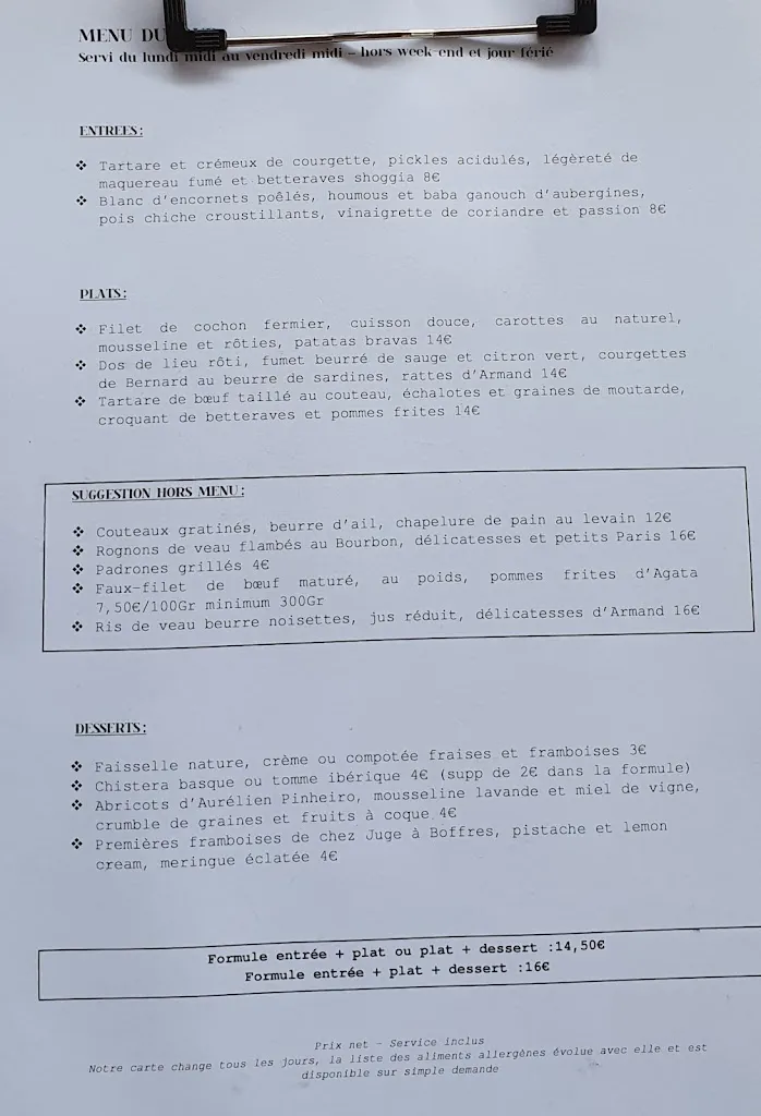 Menu_Bistrot St Anne - Maison Cornu_Vernoux-en-Vivarais_image_4