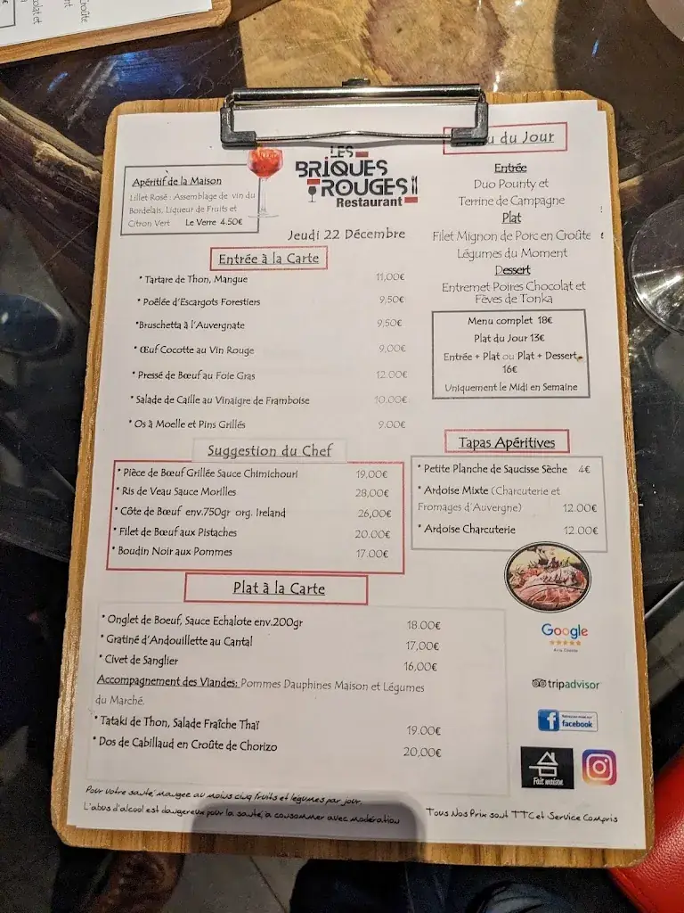 Menu_Restaurant Les briques Rouges_Veyre-Monton_image_3