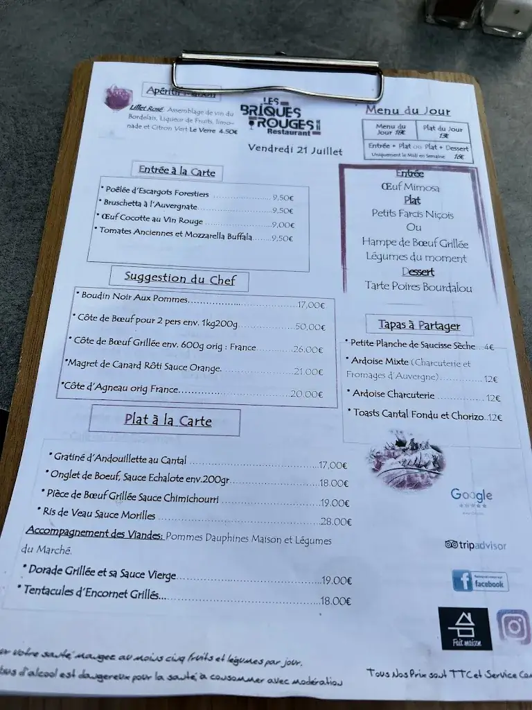 Menu_Restaurant Les briques Rouges_Veyre-Monton_image_4