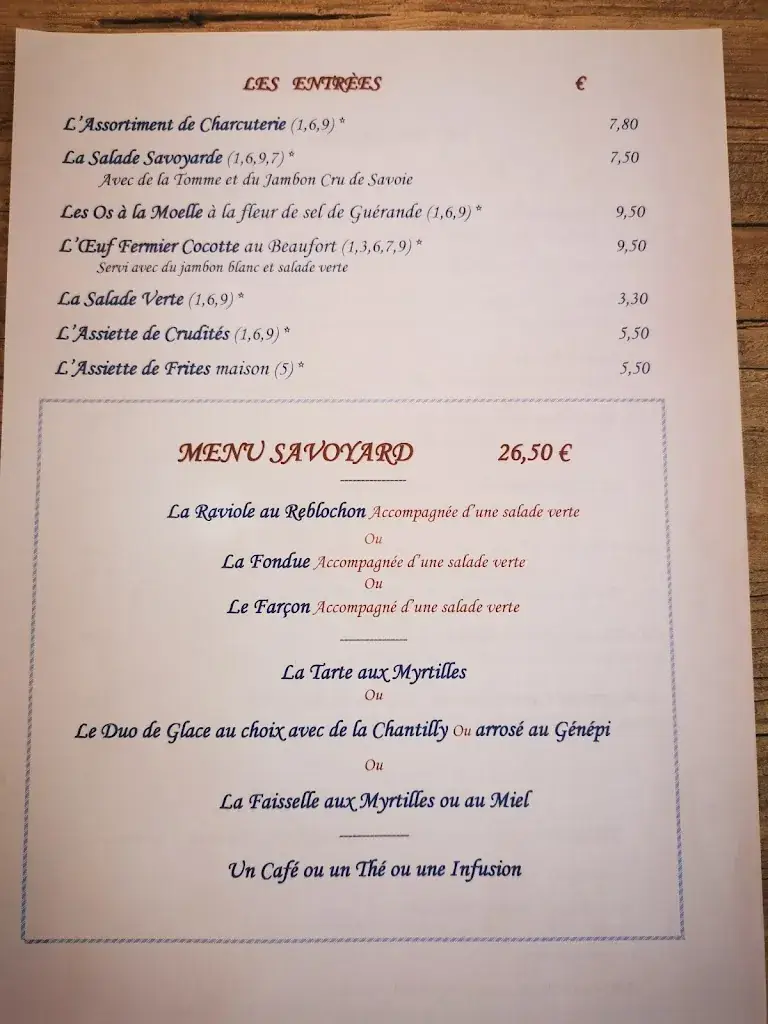 Menu_LA POUTRE_Valloire_image_3