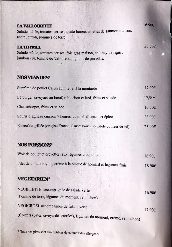 Menu_Restaurant Le Thymel_Valloire_image_3