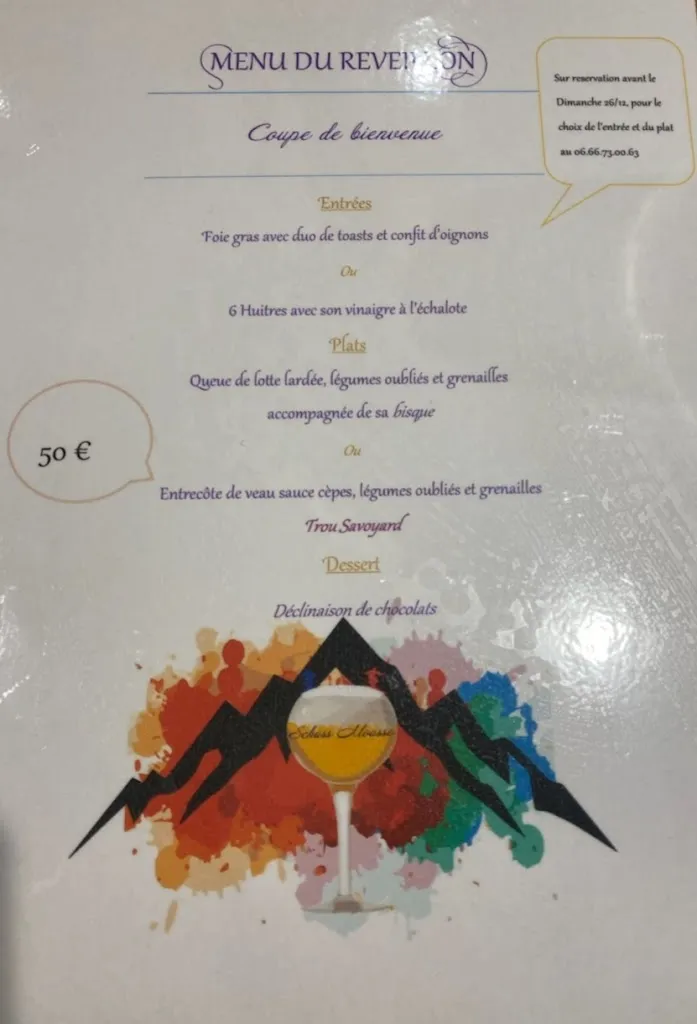 Menu_SCHUSS MOUSSE - RESTAURANT / BAR A BIERES BELGES_Valloire_image_4