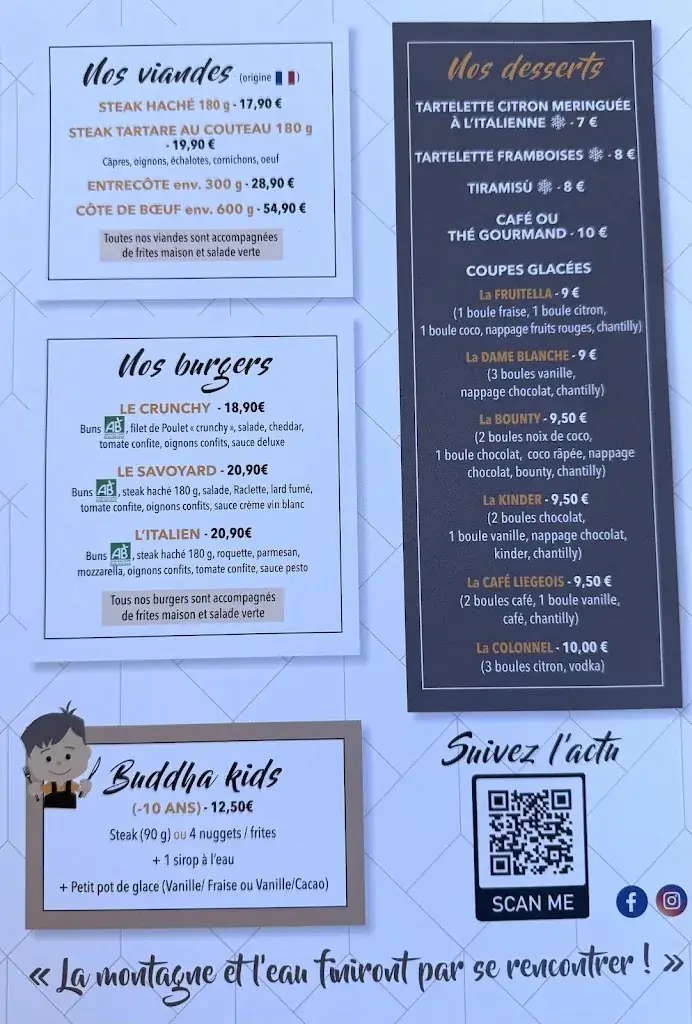 Menu_Le Buddha Plage_Villargondran_image_2