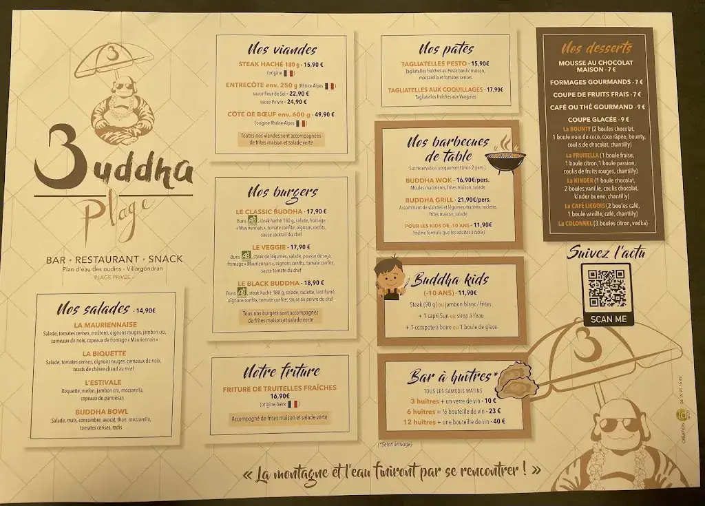 Menu_Le Buddha Plage_Villargondran_image_3