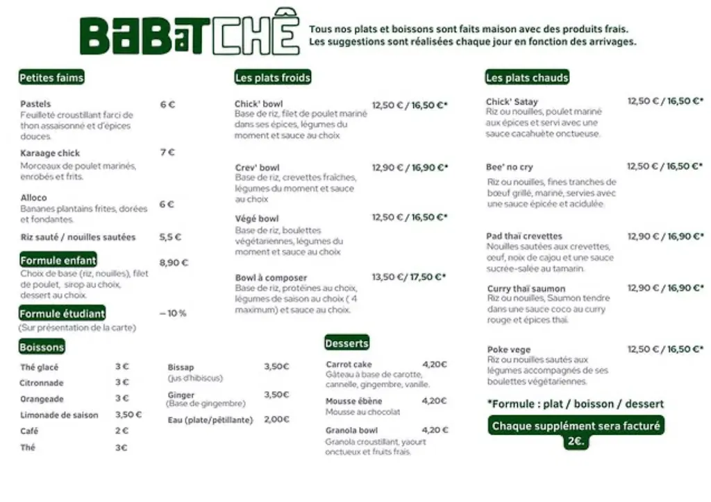Menu_BABATCHÊ Vichy - Healthy Fusion du monde_Vichy_image_1