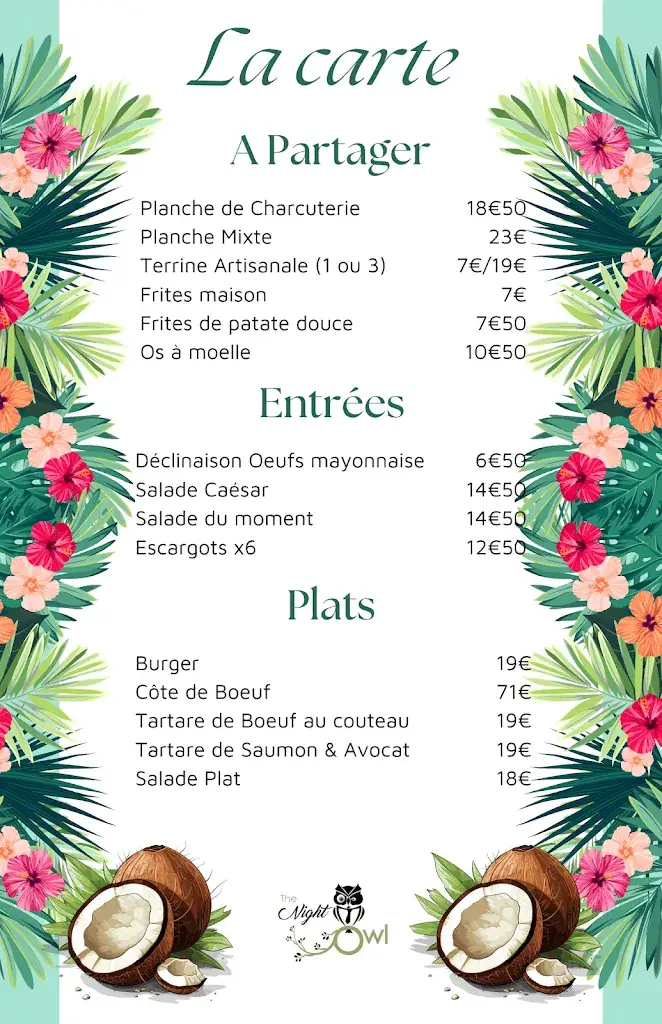 Menu_The Night Owl_Vichy_image_1