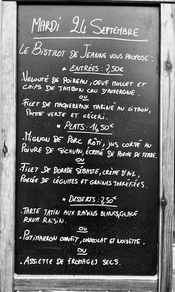 Menu_Le Bistrot de Jeanne_Villars-les-Dombes_immagine_1