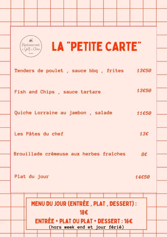 Menu_Restaurant Golf du Clou_Villars-les-Dombes_image_1