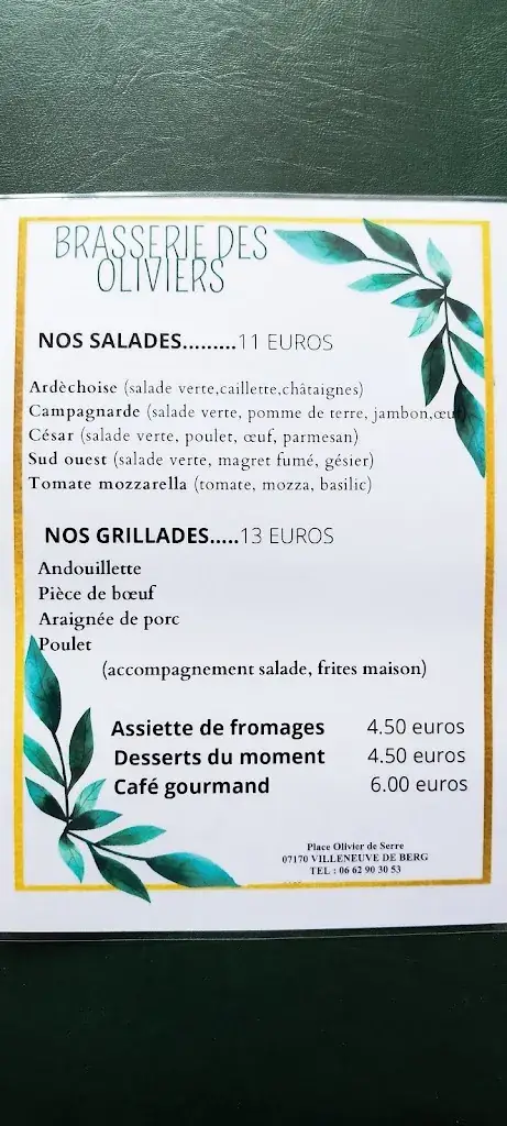 Menu_Brasserie des oliviers_Villeneuve-de-Berg_image_1