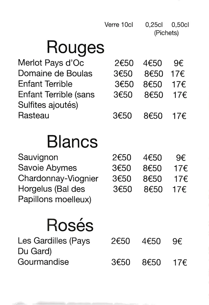 Menü_Auberge la Noyeraie ( Restaurant Bar Hôtel)_Vinay_Bild_2