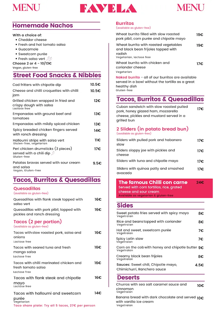 Menu_FAVELA - TERRACE, BAR & KITCHEN_Thorens_image_1