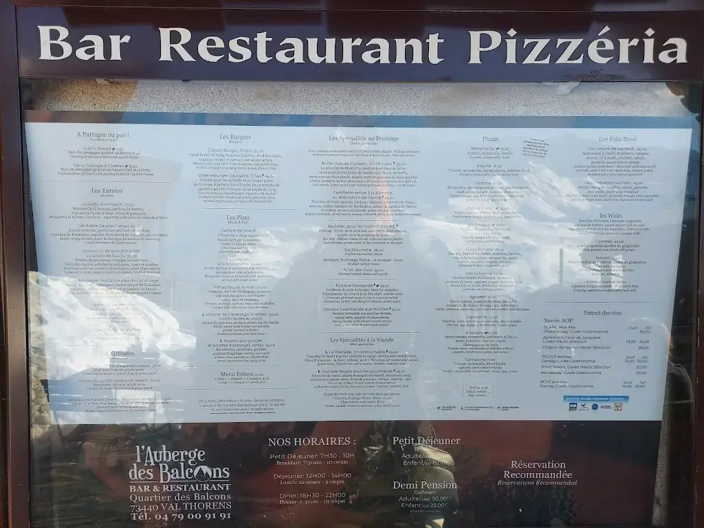 Menu_L'Auberge des Balcons de Val Thorens - Restaurant_Belleville_image_3