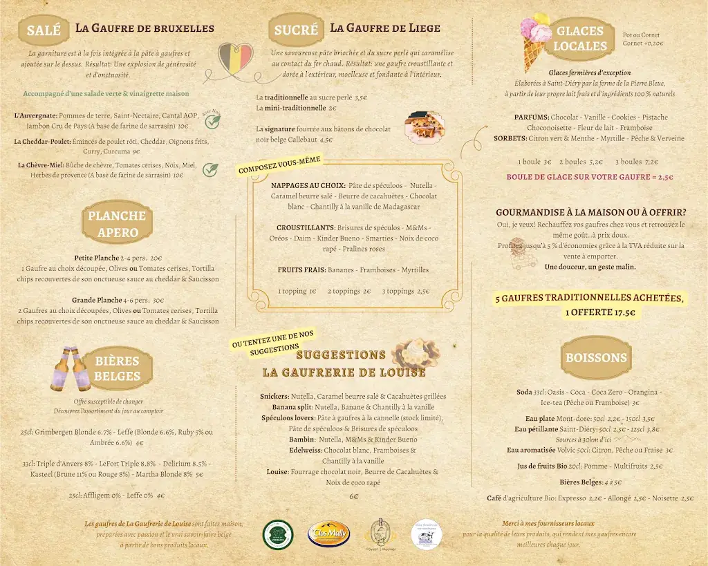Menu_La Gaufrerie de Louise_Aydat_image_1