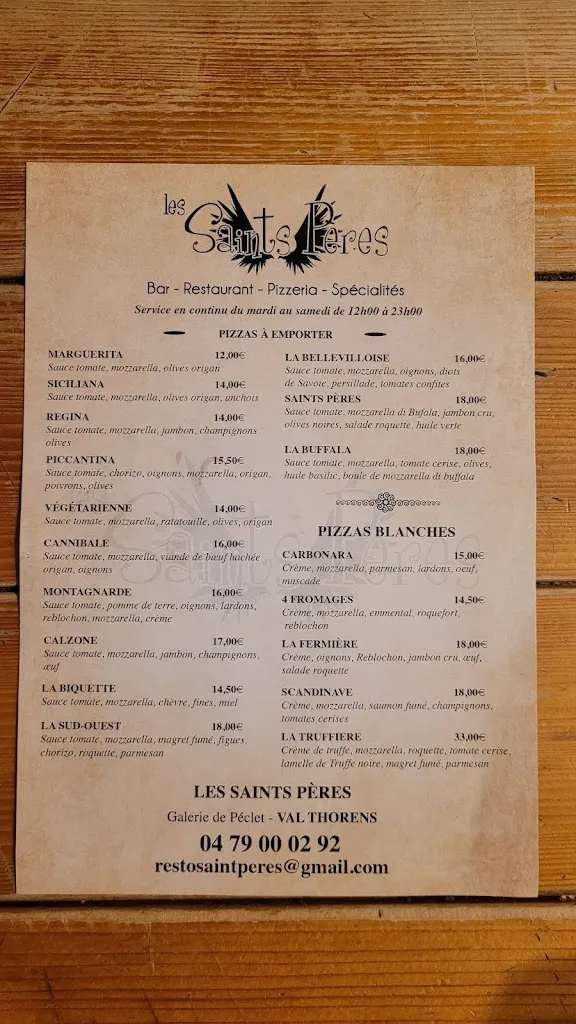 Menu_Restaurant Les Saints Pères_Thorens_immagine_4