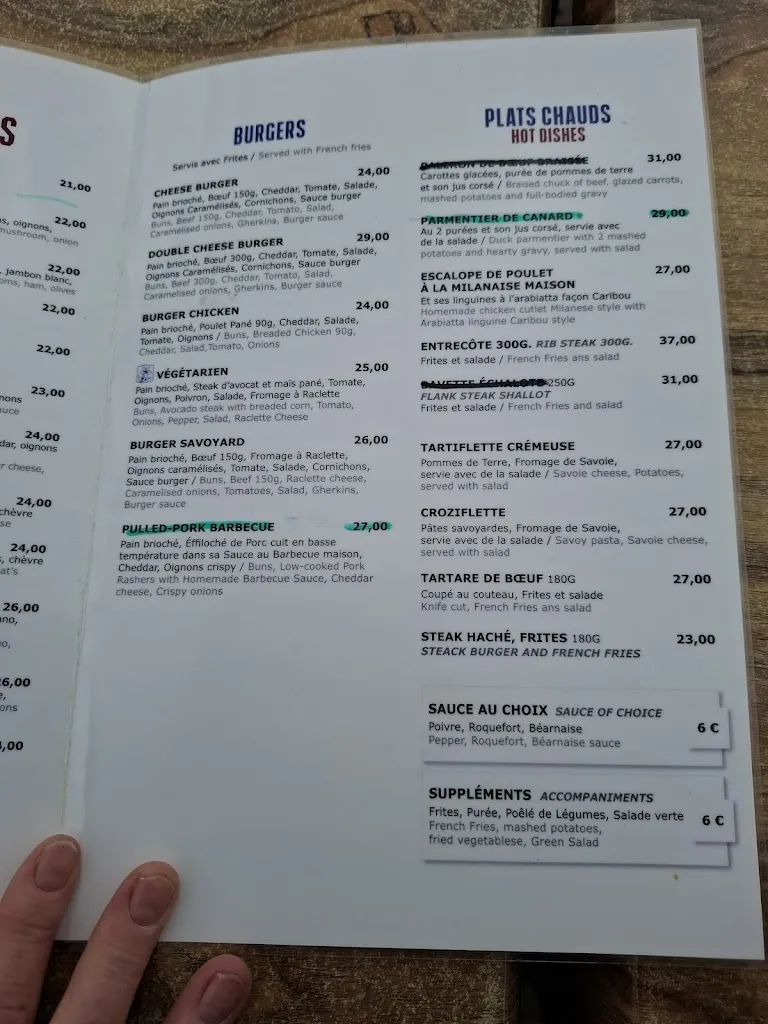 Menu_Chalet Le Caribou_Thorens_image_2