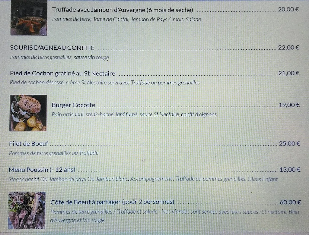 Menu_La Cocotte Bleue_Aydat_image_1