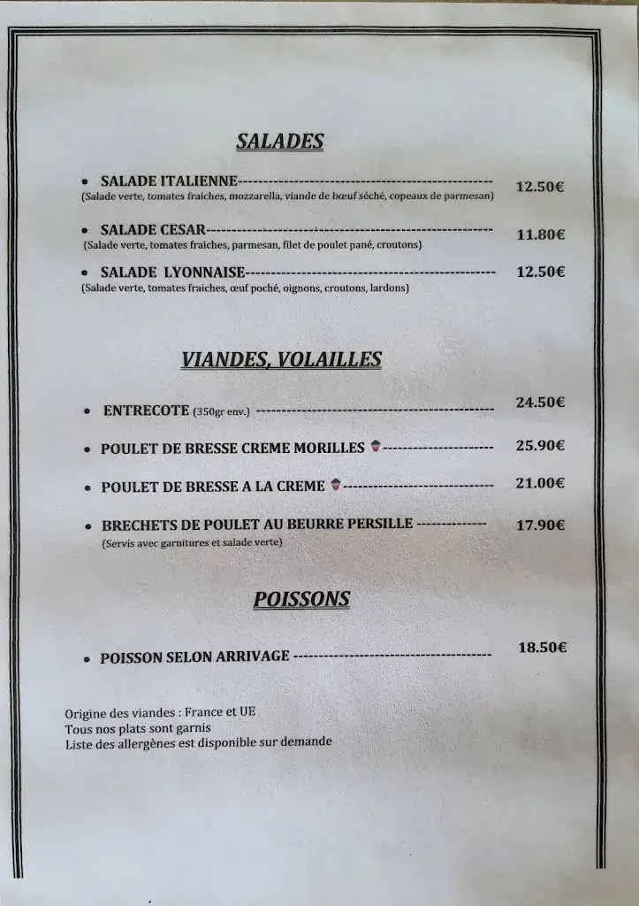 Menu_Restaurant Le Guidon restaurant terrasse à Bourg en Bresse_Viriat_image_1