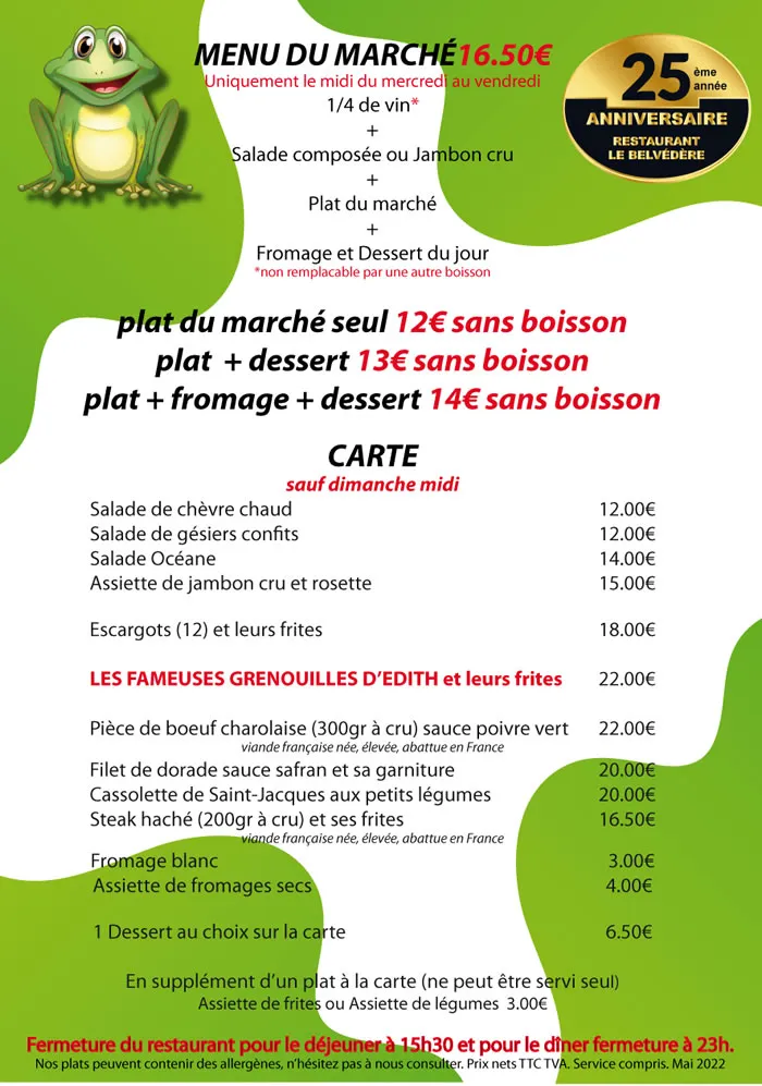 Menu_Auberge du Belvédère_Commelle-Vernay_immagine_1