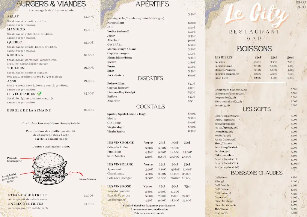 Menü_Restaurant & Pizzeria - Le City Viry_Viry_Bild_1