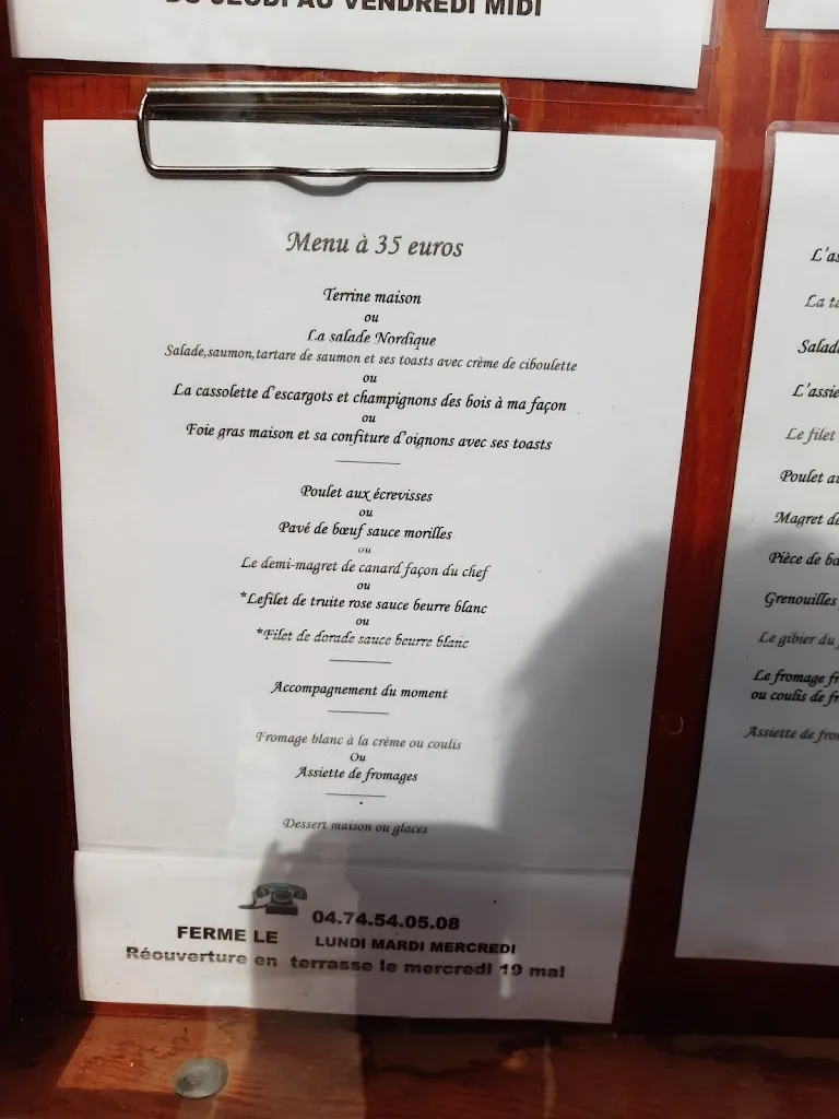 Menu_L'Auberge des Chasseurs_Viriville_image_3