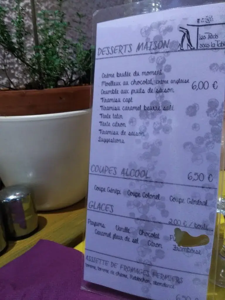 Menu_Les Pieds sous la Table - Traiteur à emporter_Viuz-en-Sallaz_image_2