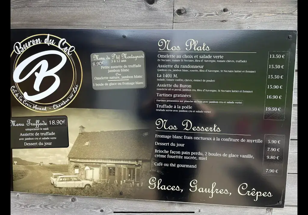 Menu_Buron du Col de la Croix Morand_Chambon-sur-Lac_image_1