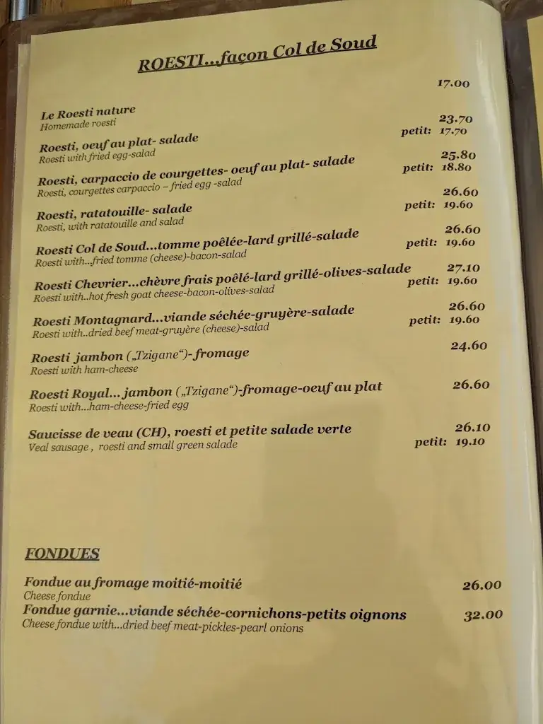 Menu_Restaurant-Auberge Col-de-Soud_Villars-sur-Ollon_immagine_3