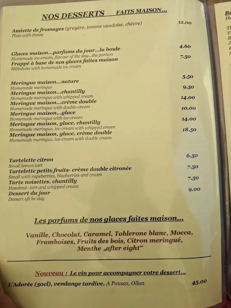 Menu_Restaurant-Auberge Col-de-Soud_Villars-sur-Ollon_immagine_4