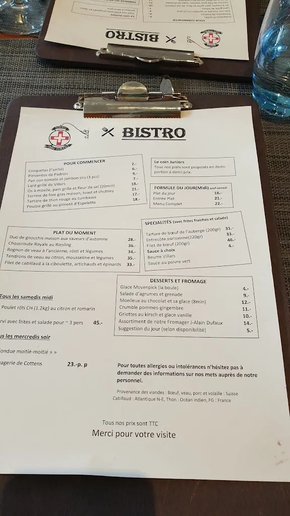 Menu_Auberge de la Croix Fédérale_Villars-sous-Yens_image_4