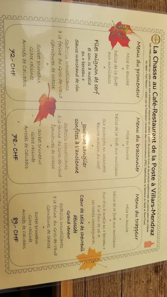 Menu_Café-Restaurant de la Poste et Cavin Traiteurs_Villars-Mendraz_image_4