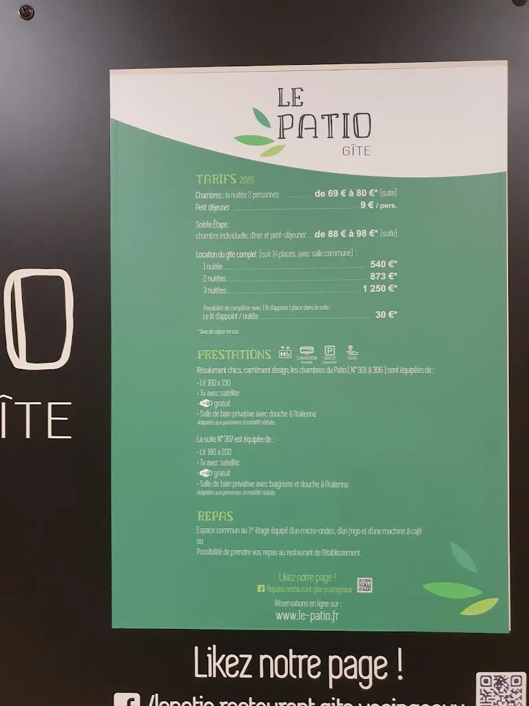 Menu_Le Patio - Restaurant & Gîte_Yssingeaux_imagen_1