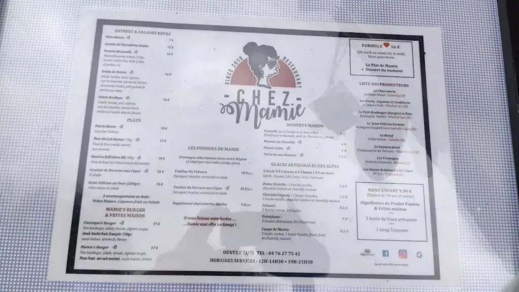 Menu_Restaurant Chez Mamie_Villard-de-Lans_immagine_3