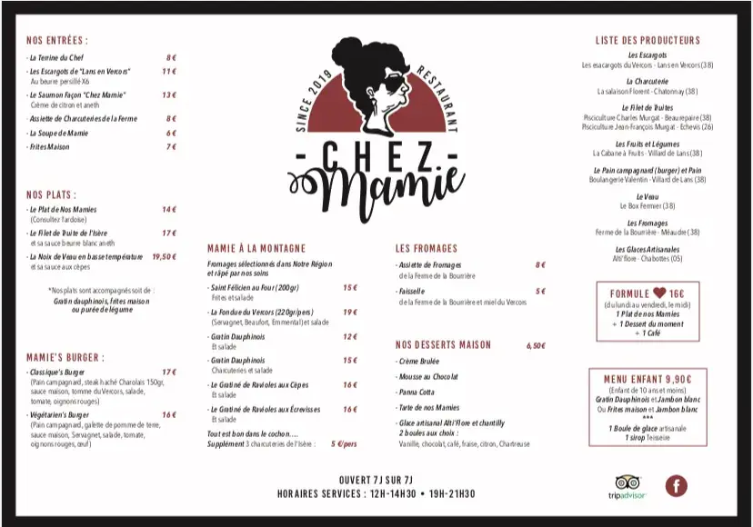 Menu_Restaurant Chez Mamie_Villard-de-Lans_immagine_4