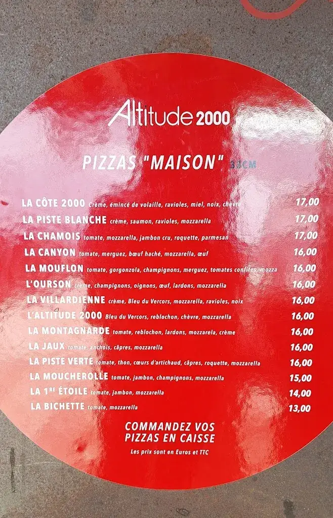 Menu_Restaurant Altitude 2000_Villard-de-Lans_image_1