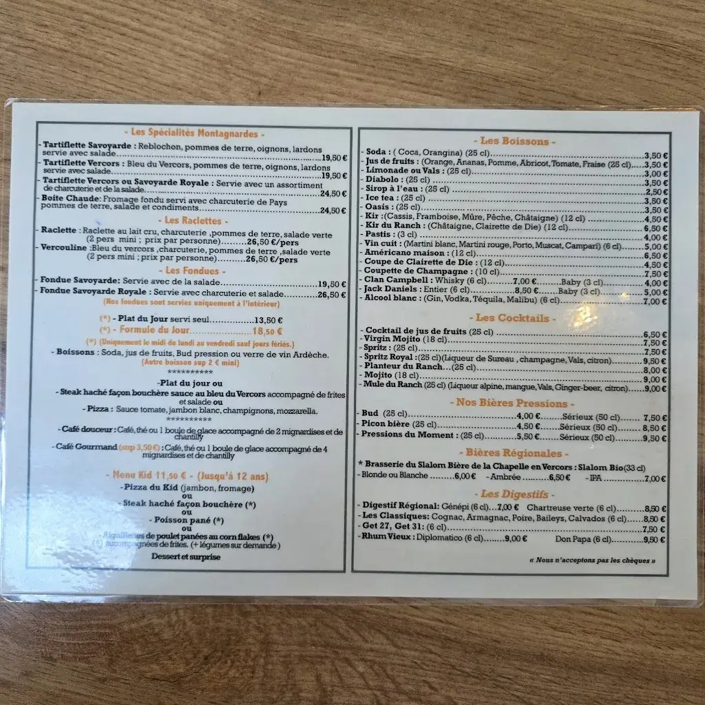 Menu_Restaurant Pizzeria Le Ranch_Villard-de-Lans_image_2