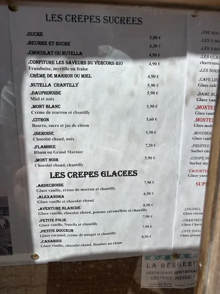 Menu_La Bergerie_Villard-de-Lans_immagine_4