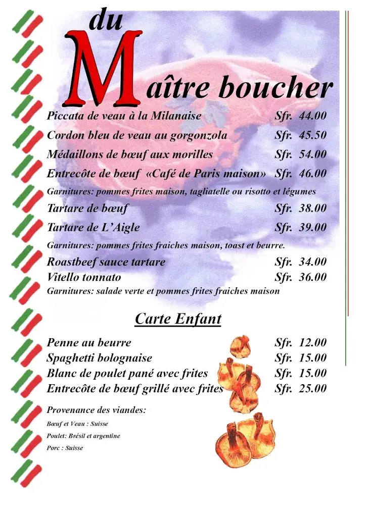 Menu_Restaurant de l'Aigle_Villeneuve_immagine_4