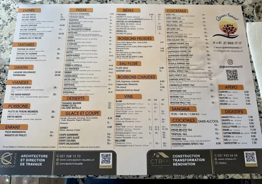 Menü_Queen'Sunset Villeneuve_Villeneuve_Bild_1