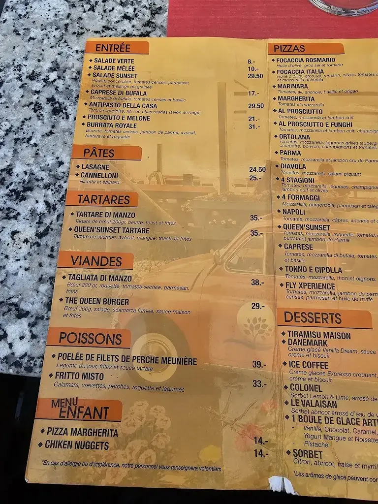 Menü_Queen'Sunset Villeneuve_Villeneuve_Bild_2