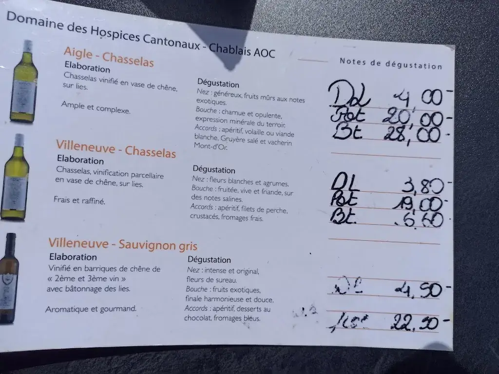 Menü_Queen'Sunset Villeneuve_Villeneuve_Bild_3