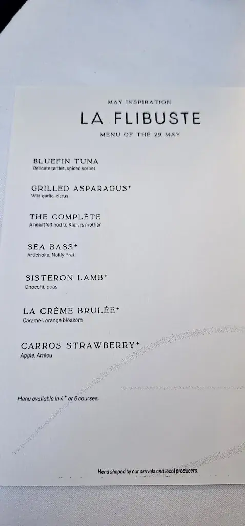 Menu_La Flibuste - Restaurant Gastronomique Villeneuve-Loubet_Villeneuve-Loubet_image_2
