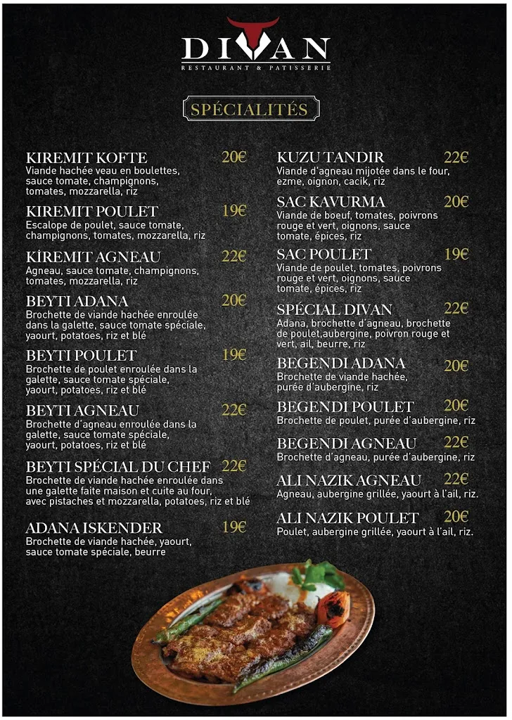 Menu_Divan restaurant & pâtisserie_Villeurbanne_immagine_1