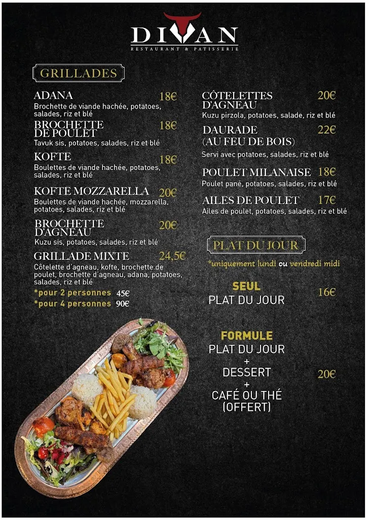 Menu_Divan restaurant & pâtisserie_Villeurbanne_immagine_3