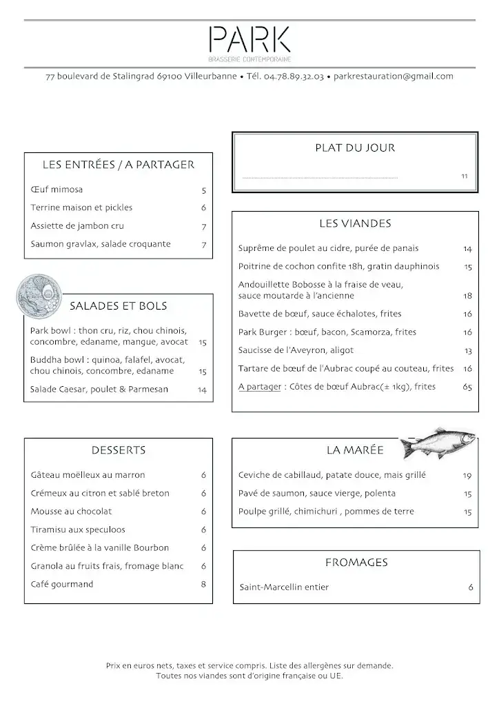 Menu_Brasserie Park_Villeurbanne_image_1