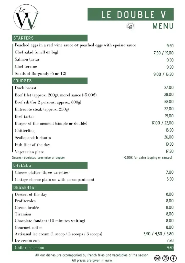 Menu_Le Double V restaurant_Daix_immagine_1