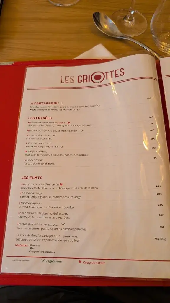 Menu_Restaurant Les Griottes_Gevrey-Chambertin_image_1