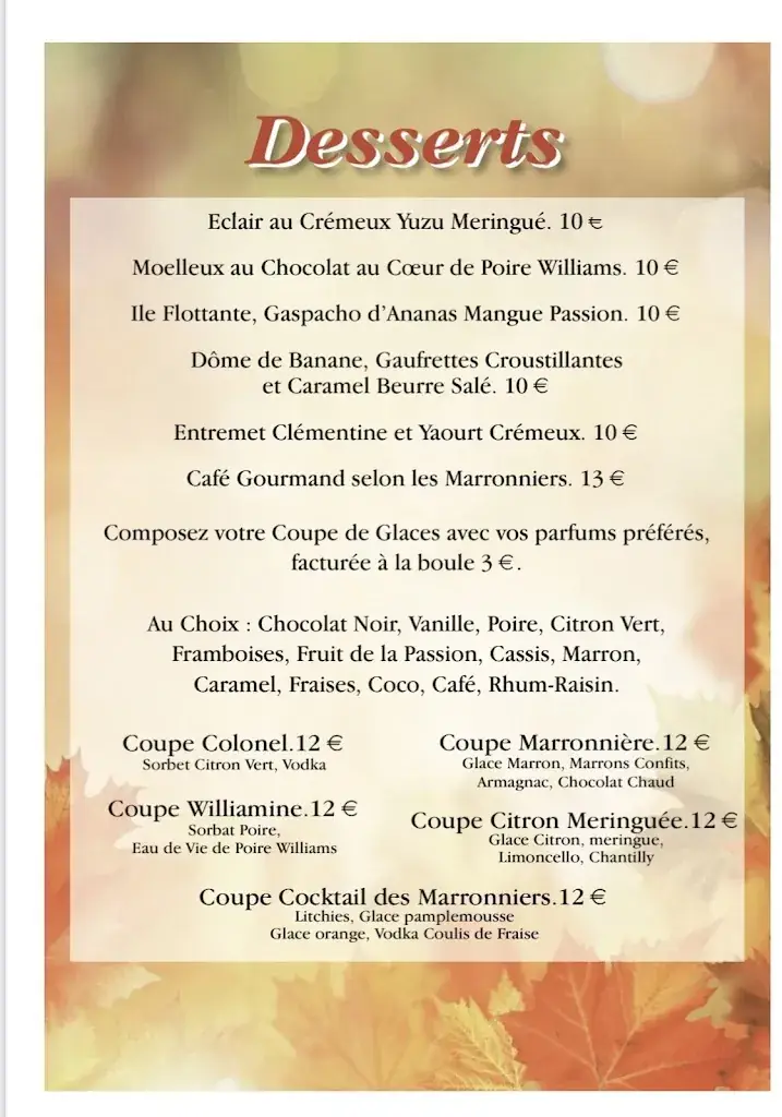 Menu_Restaurant Les Marronniers d'Arc sur Tille_Arc-sur-Tille_image_2