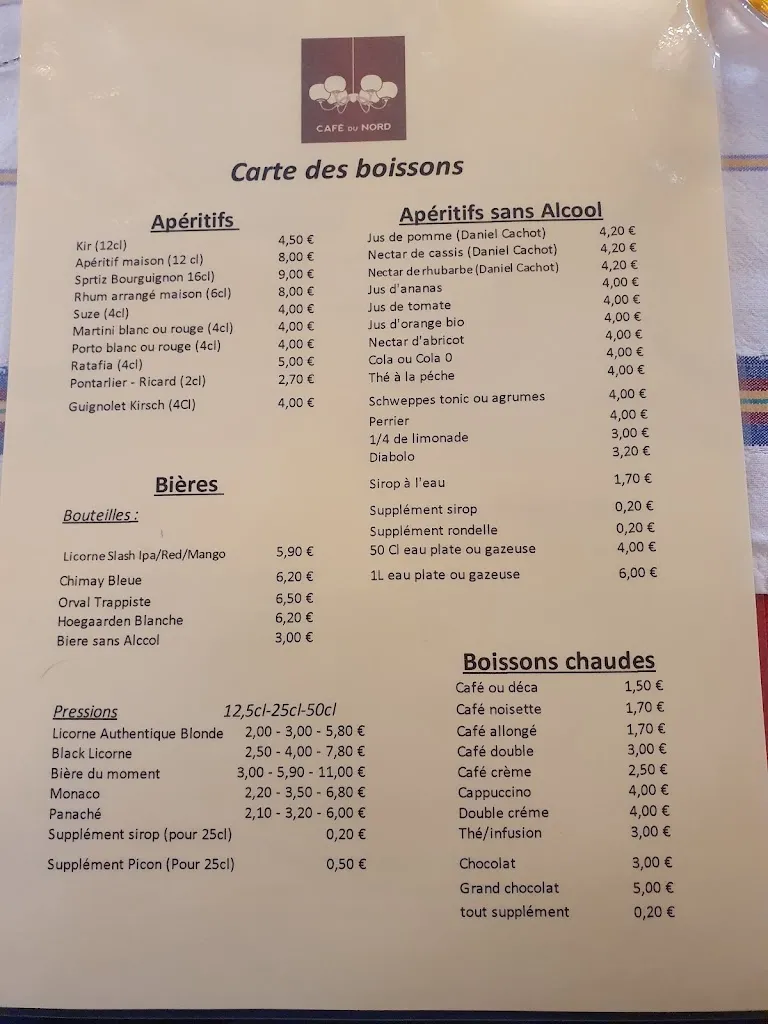 Menu_Café du Nord_Arnay-le-Duc_image_1