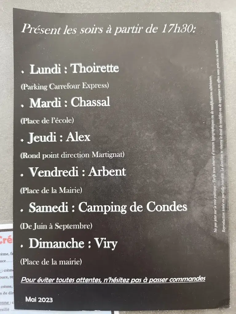 Menu_Génie Pizza - Ain / Jura _Arbent_image_1